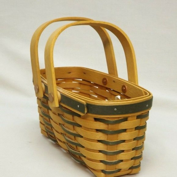 Longaberger 1998 Green Picture Perfect Sweetheart Series Basket Combo - Picture 12 of 15